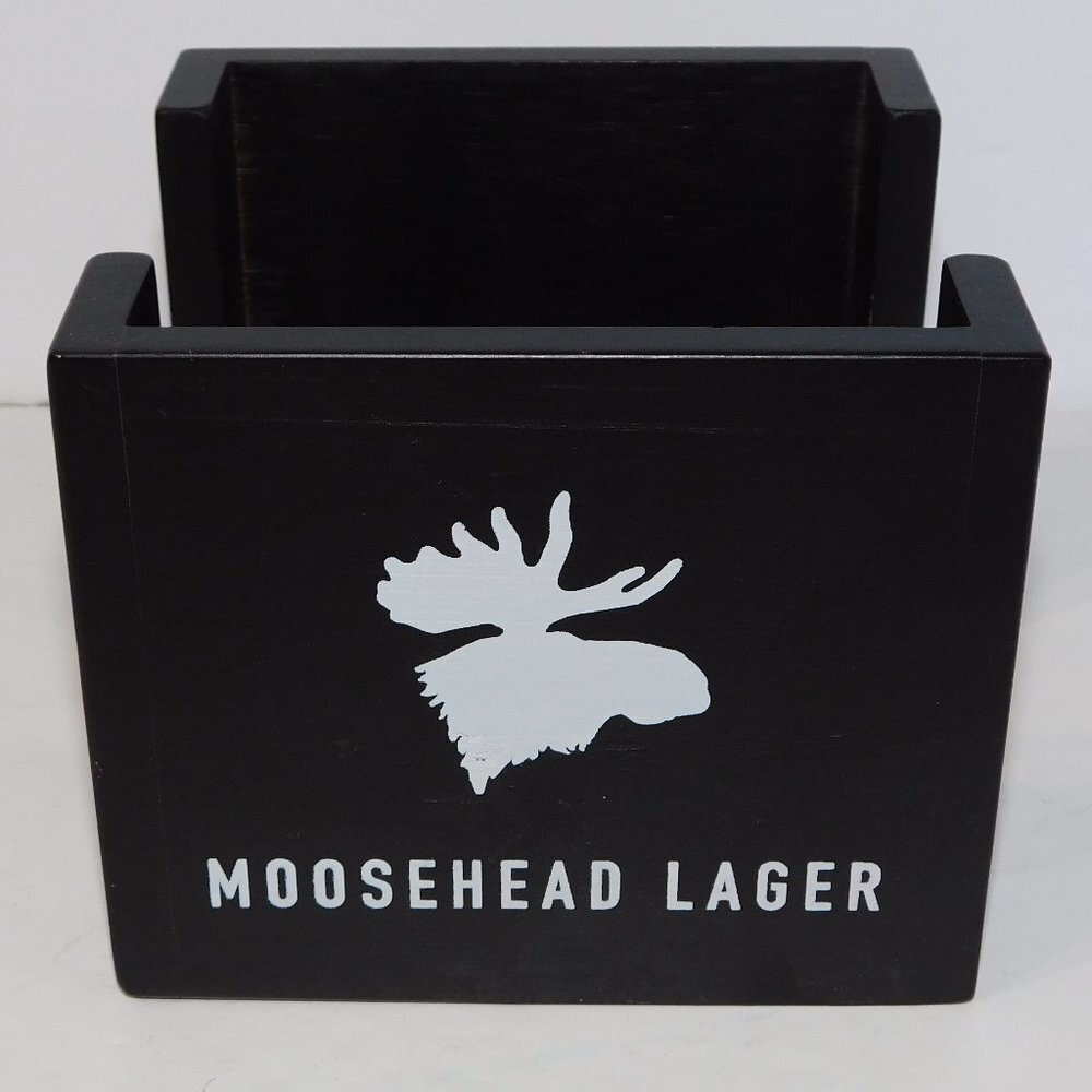 Moosehead Lager Black Wooden Napkin Condiment holder